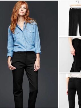 GAP Black Straight-Leg Women's Pants